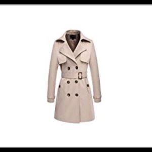 Double Breasted Long Trench Coat
